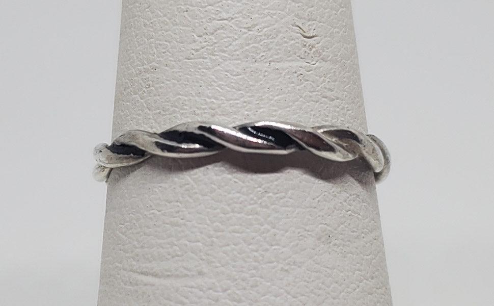 RJ Avon Sterling Stackable Ring sz 7: Please see pics for details as this is the exact item you will receive.Ã‚ Size: 7 Item Details: 2.2mm wide Weight in Grams: 1 Hallmarks & Stamps Include: 925, RJ, Avon Due to the limited amount