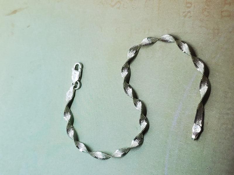 Italy Sterling Silver Twisted Bracelet (1 of 3)