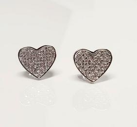 925 Sterling Silver Heart Stud Earrings (1 of 5)