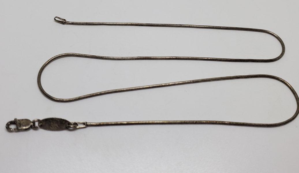 Paolo Romero Sterling Silver Snake Chain: Please review the pictures in detail as they are a major part of our description. The item pictured is the exact item you will receive.Ã‚ Length: 18 Inches and 1.2mm wide Weight in Grams: 5.3 Hallm