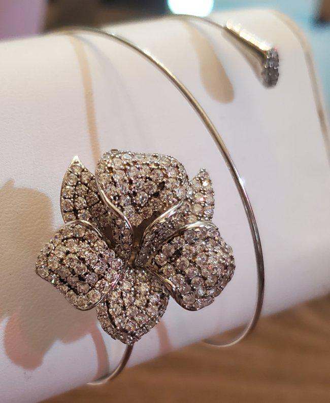 Sterling Silver Floral Wrap Arm Bracelet (1 of 5)