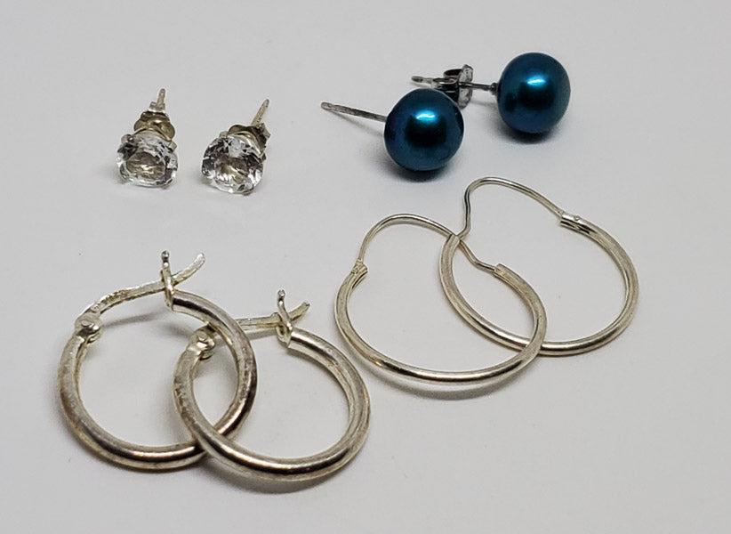 4pc Sterling Silver Earring Lot (1 of 4)