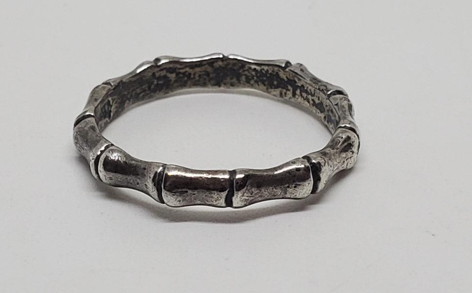 Israel Bamboo Looking Sterling Silver Band/Ring sz 6 (1 of 5)
