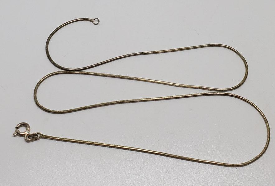 Sterling Silver Snake Chain: Please review the pictures in detail as they are a major part of our description. The item pictured is the exact item you will receive.Ã‚ Length: 18 Inches Weight in Grams: 4.2 Hallmarks and Stamps