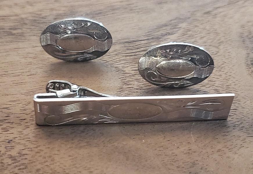 Anson Sterling Silver and Tie Bar Cufflinks (1 of 6)