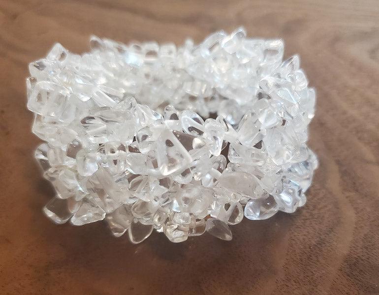 Clear Quartz Nugget Stretch Bracelet (1 of 4)