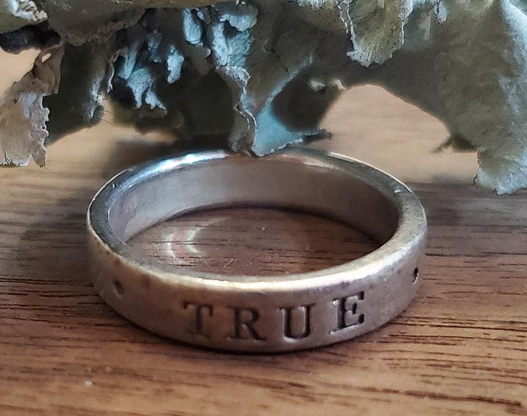 True Love Waits Sterling Silver Band Ring Sz 8 (1 of 4)