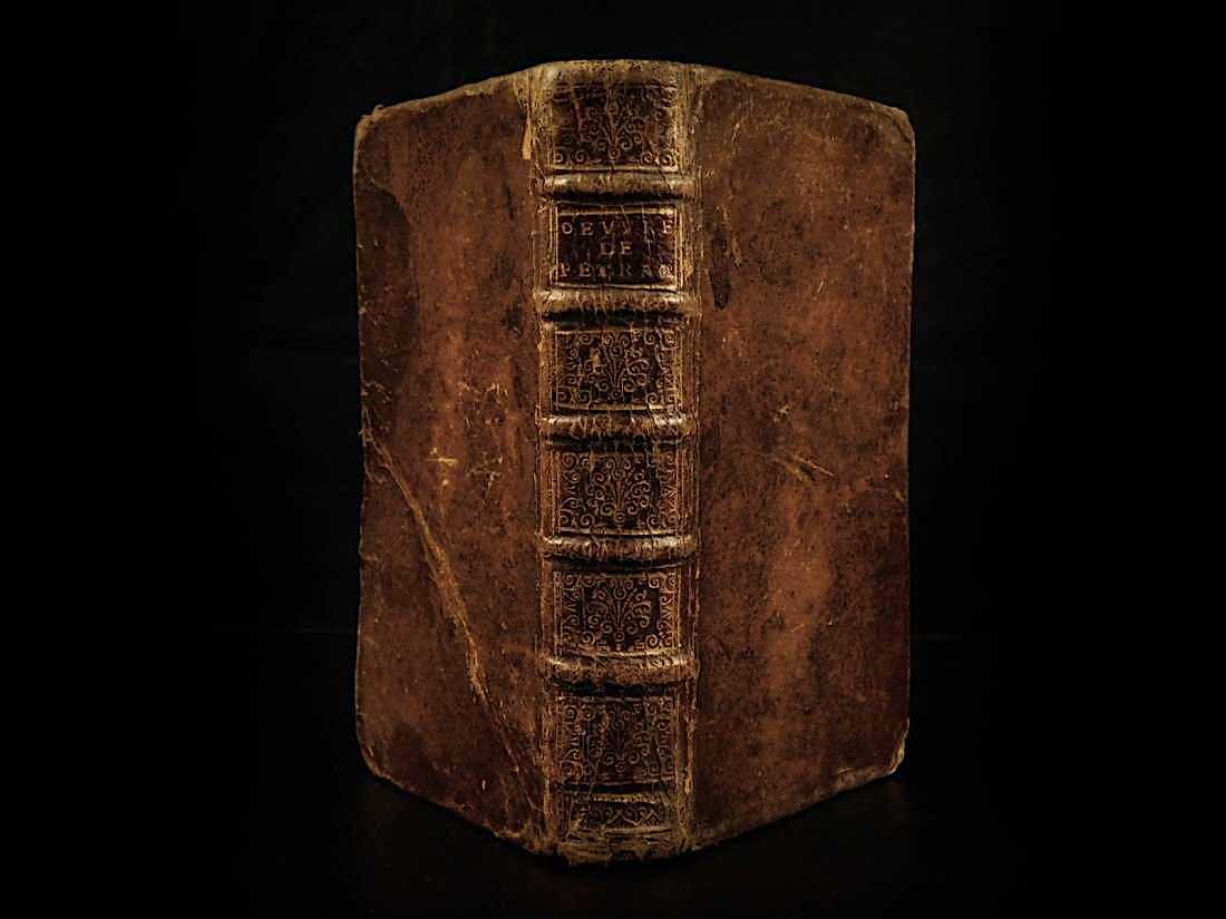 1669,Works of PETRARCH, French & Italian Parallel, 1st: Very Rare first French-Italian parallel addition ! 1669 Works of PETRARCH Francesco Renaissance Poetry Petrarch was a 14th-century Italian humanist known for his discovery of the letters of Cicero and