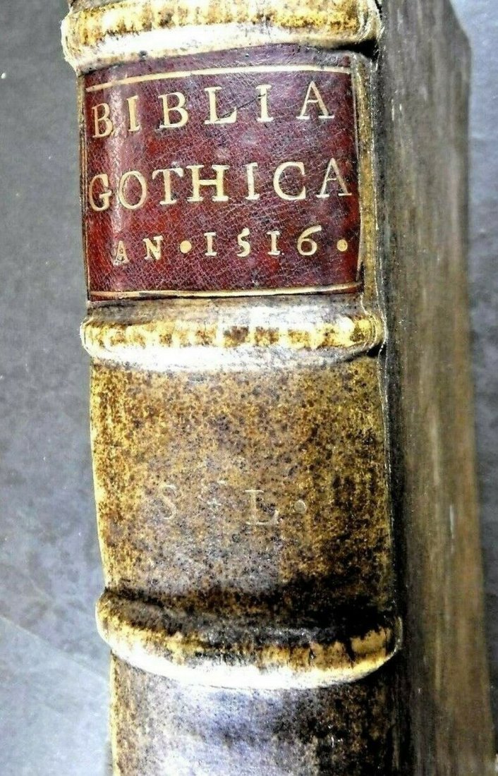 1516 Biblia Latina, Gothic, Royal Anton Koberger Bible: 1516 Biblia Latina, Gothic, Anton Koberger Bible, Royal Family Very Rare An Early Printed Koberger Bible in Latin,Biblia cum concordantiis veteris et novi testamenti. Nu
