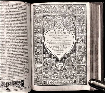 1612 King James Holy Bible, Genealogy / Map of Canon: THE HOLY BIBLE 1612 This is a very rare 1612 Quartos as there were very few produced to make ready for the 1613 Quartos.