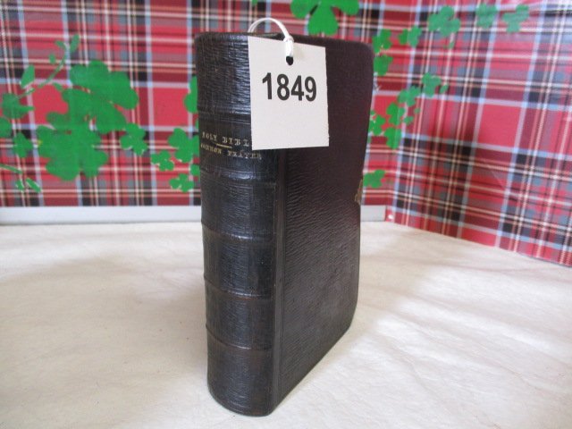 1849 Antique Leather Holy Bible Old & New Testament (1 of 5)