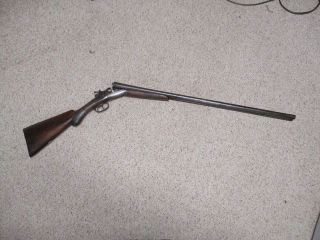 1880, W.H. Hamilton Double Barrel 12 Gauge Shotgun (1 of 5)