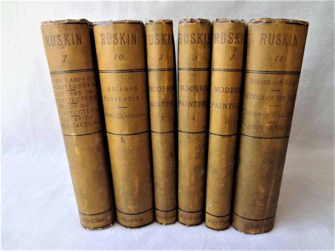 1885 Works of John Ruskin, set of six volumes (1 of 6)