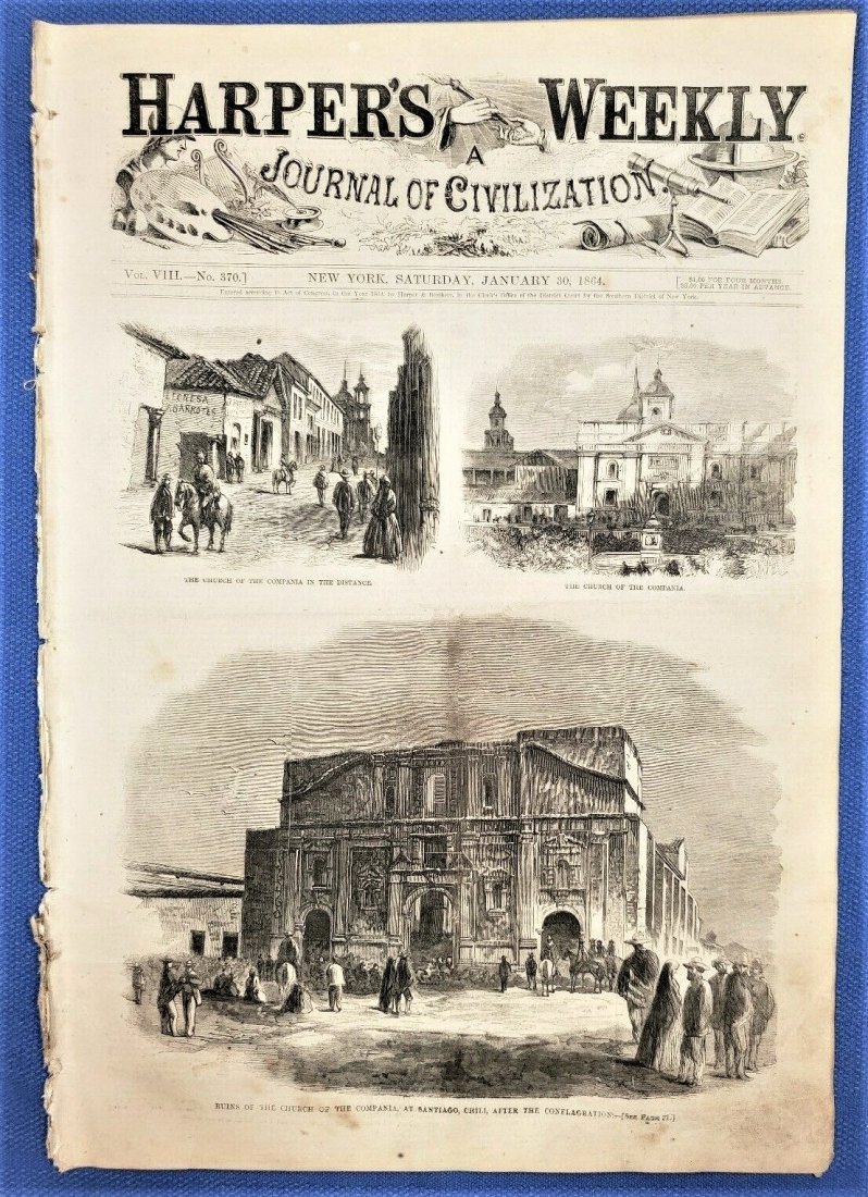 1864 Emancipated,Slaves,Civil War, Harpers Weekly: 1864 Emancipated Slaves Central Park Civil War, Harpers Weekly Complete Jan 30, 1864