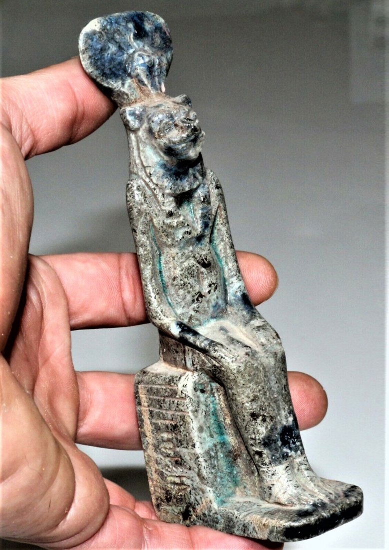 NEOCLASSIC STONE SCULPTURE SEKCHMED GODDESS STATUE (1 of 5)