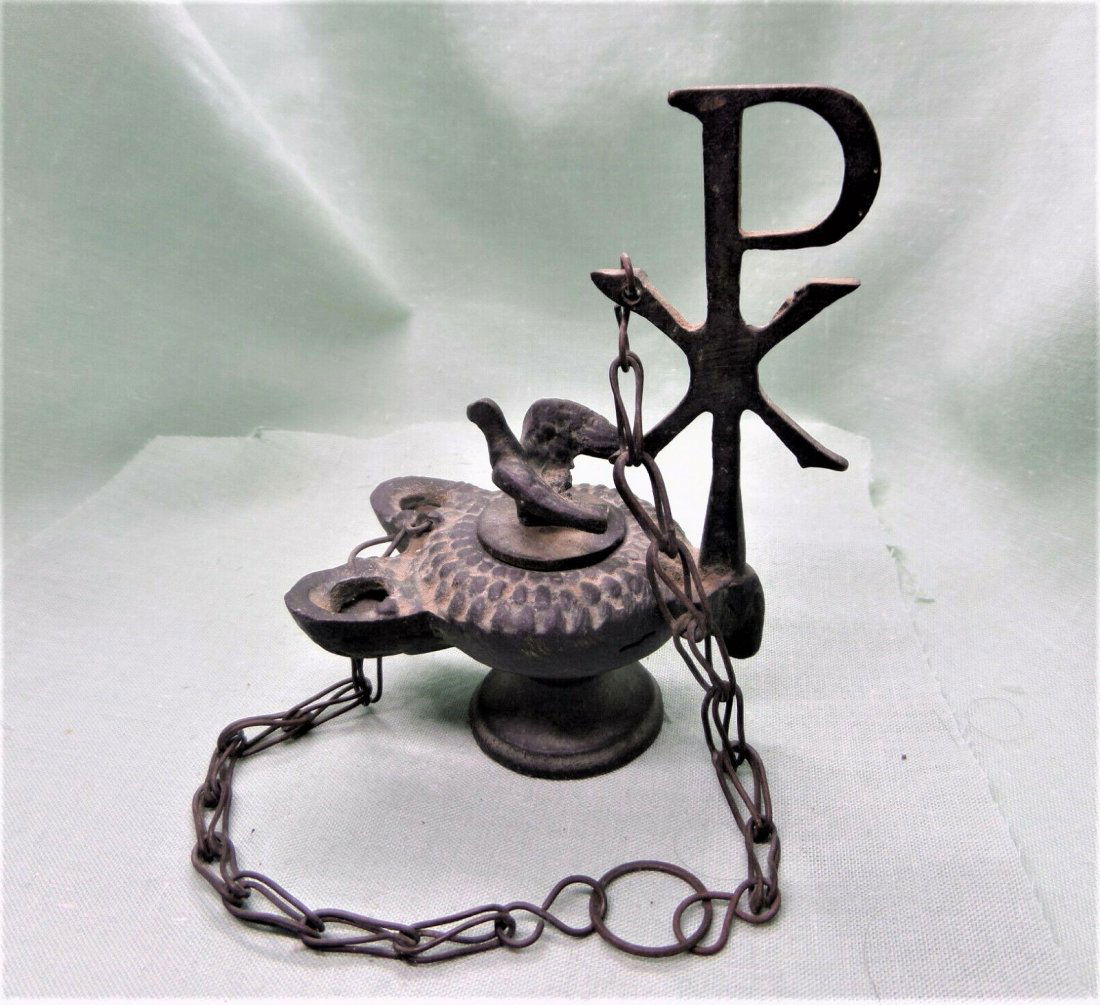 400AD Greek Byzantine Monastery Hanging Oil Lamp (1 of 4)
