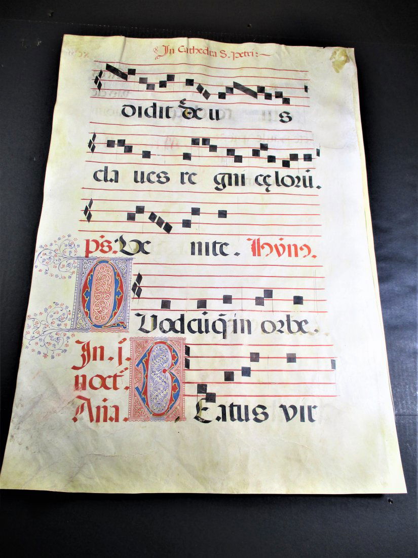 1500 Gregorian Chant Manuscript,Lambskin Vellum,V Rare (1 of 14)