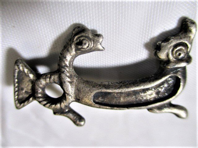 800 AD Viking Norse Dragon Brooch and  Axe Amulet (1 of 6)