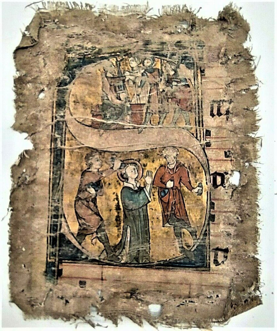 6th Century AD Rare Parchment Cloth Church Fragment (1 of 6)