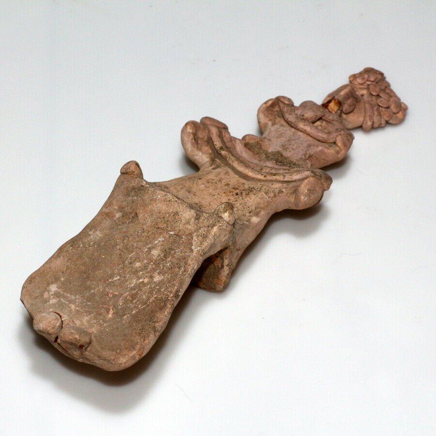 2800-1500 BC ANCIENT SIRO HITTITE TERRACOTTA IDOL: 2800-1500 BC ANCIENT SIRO HITTITE TERRACOTTA IDOL STATUE