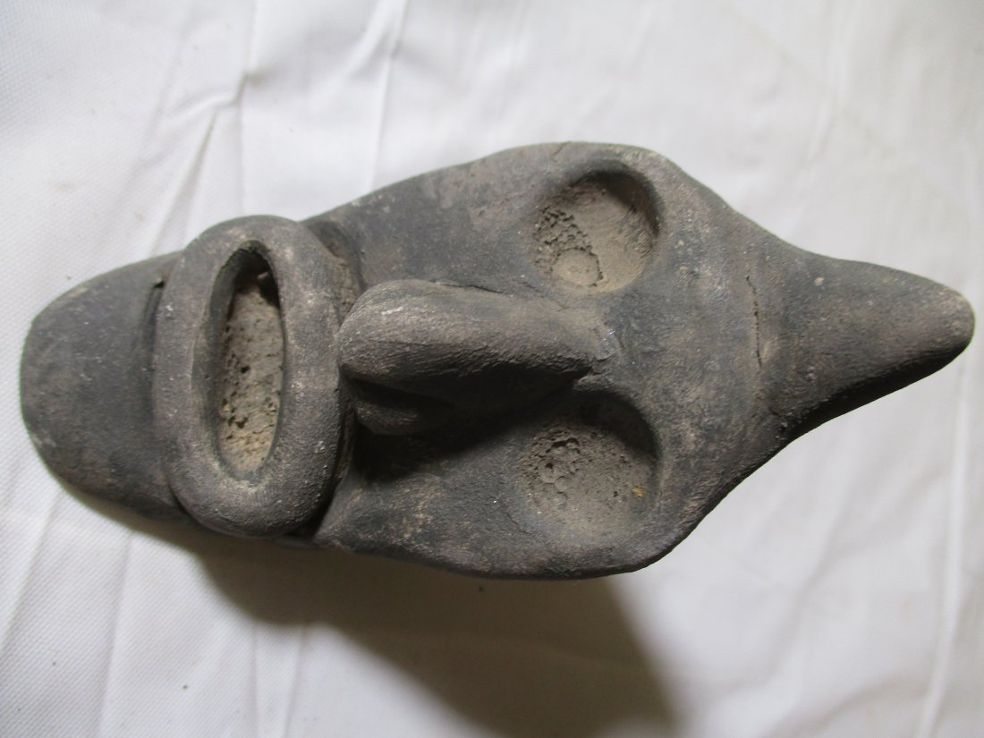 Pre Columbian -Terracotta Taino Zemi Tripointer Idol (1 of 6)