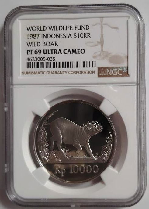 Indonesia WWF Boar PF 69 Ultra Cameo (1 of 2)