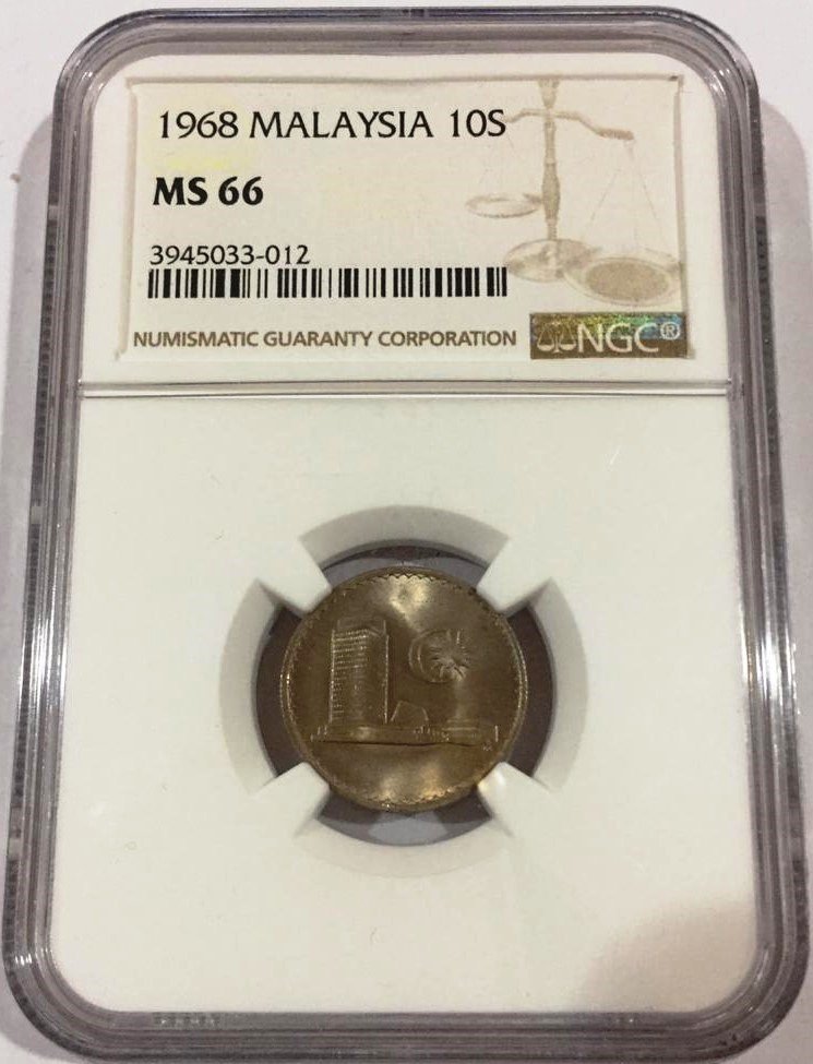 Malaysia 10S NGC MS 66 1968: Malaysia 10S NGC MS 66 1968