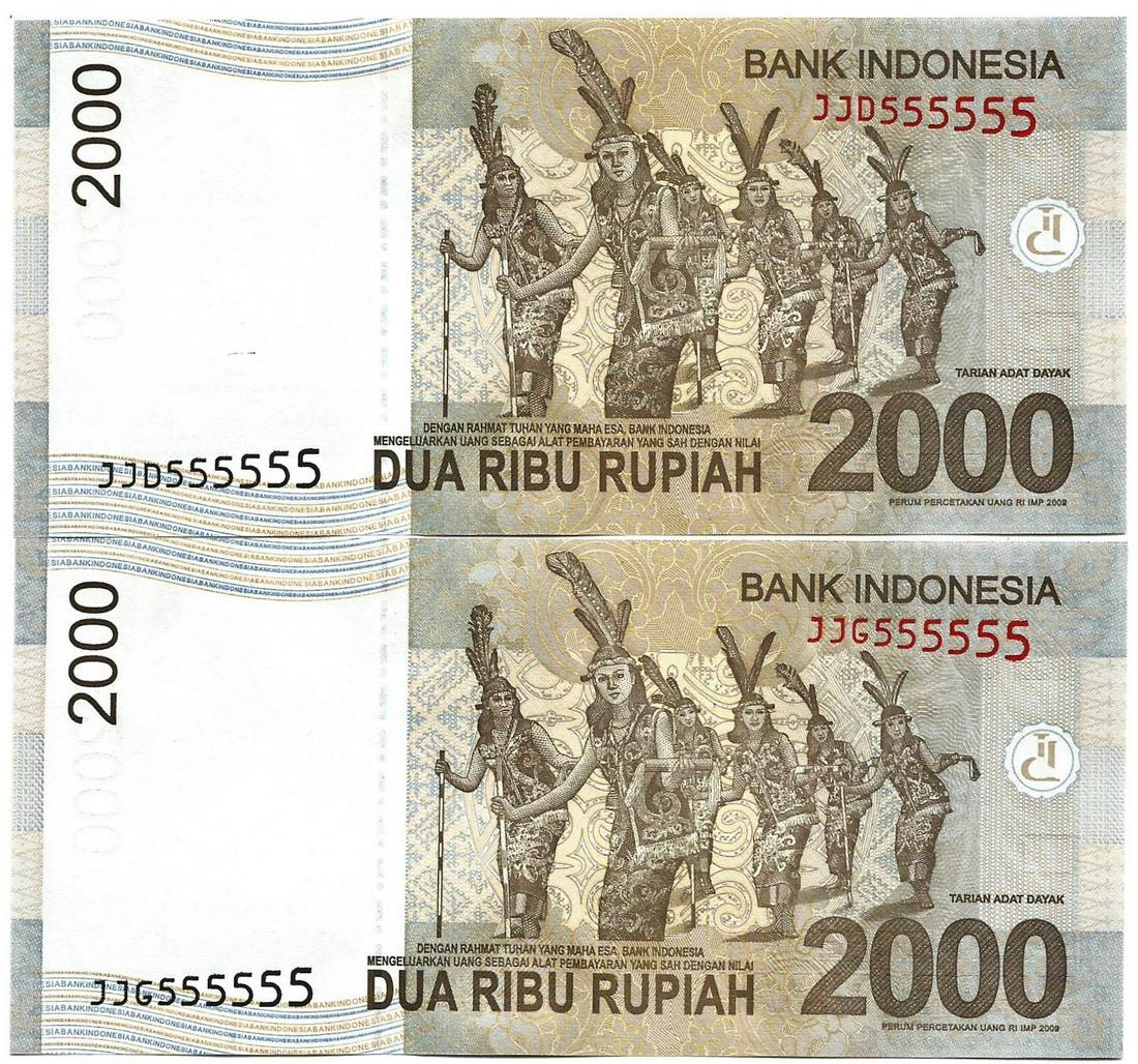 Indonesia 2000 Rupiah Solid 5 x2 pcs UNC (1 of 1)