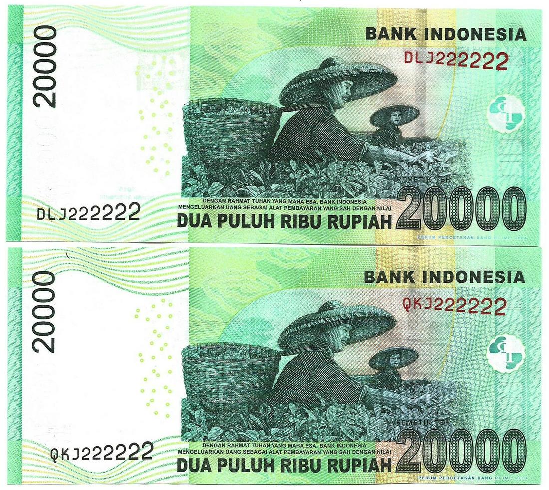Indonesia 20000 Rupiah Solid 2 x2pcs UNC (1 of 1)