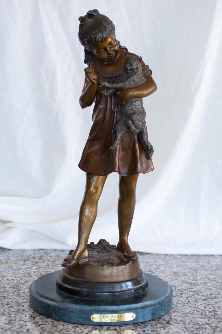 De Ranieri Bronze Sculpture Fille Au Chat 21 T 1068 On Sep 28 19 Santa Barbara Estate Auctions In Ca De Ranieri Bronze Sculpture Fille Au Chat 21 T 1068 On Sep 28 19 Santa Barbara Estate Auctions In Ca