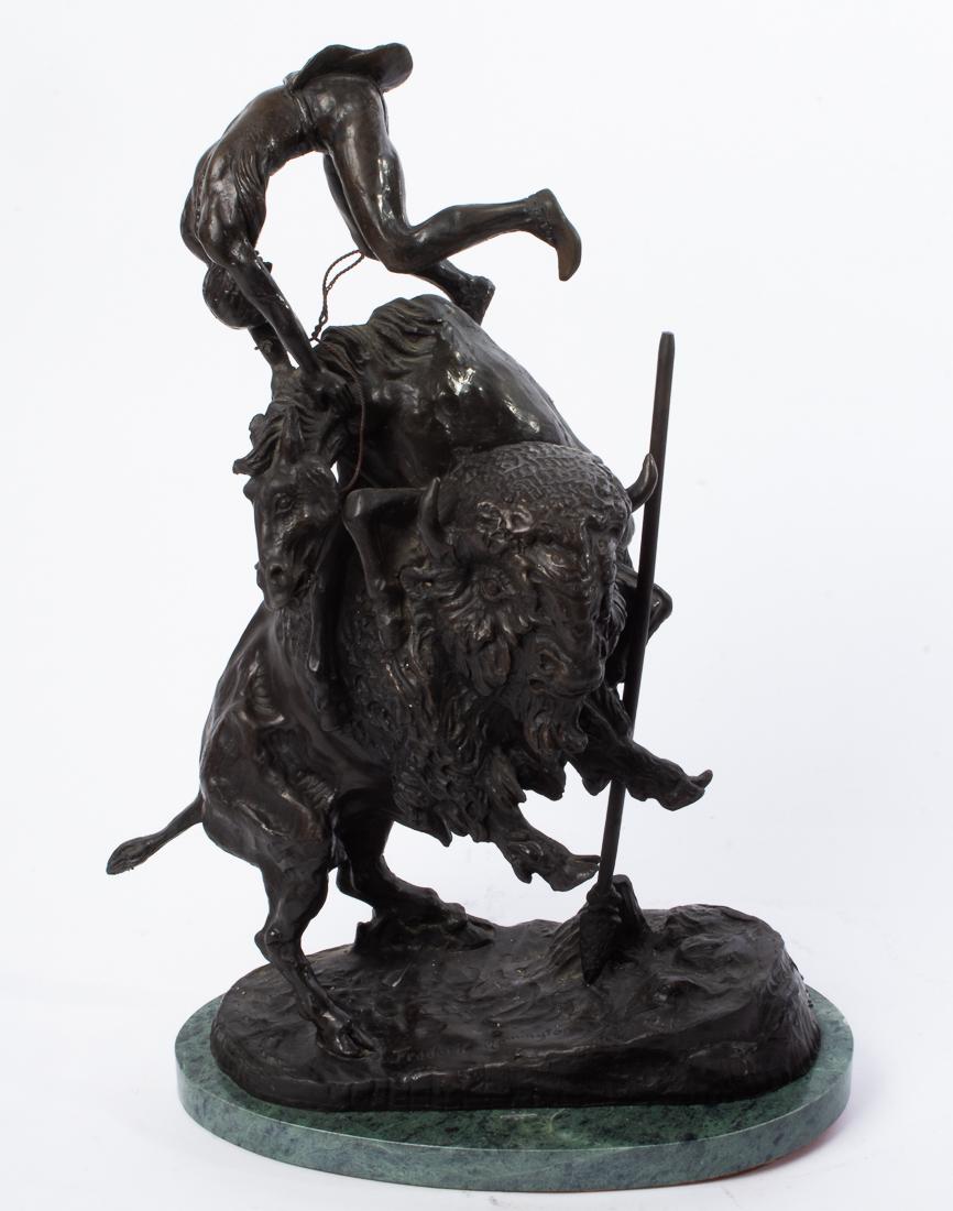 Frederic Remington Bronze Buffalo Horse Statue 16.5": Frederic Remington Lost wax Bronze Buffalo Horse Statue Sculpture Marked Frederic Remington 16.5" x 12" x 5.5" Bronze on a marble base Estimated Domestic Shipping & Handling for this item is