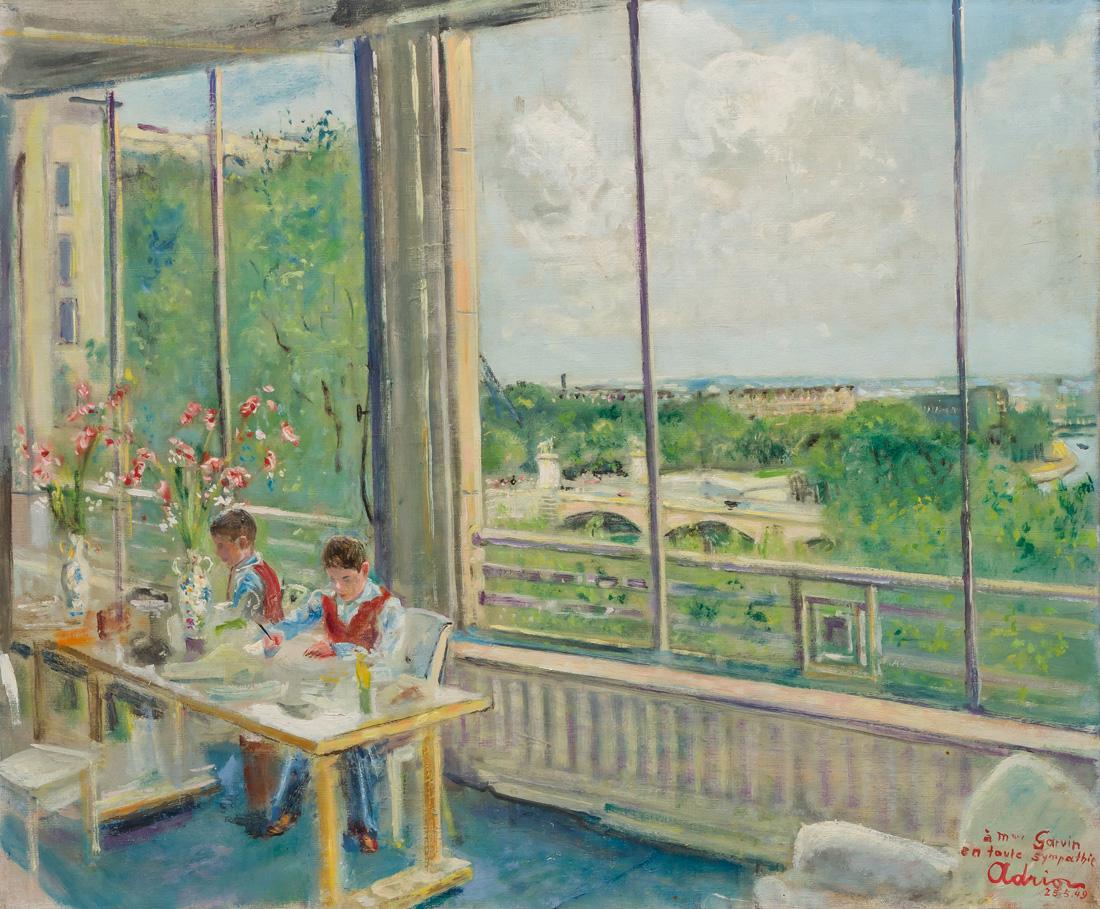 LUCIEN ADRION, French (1889-1953), Vue d'un Appartement (1 of 2)