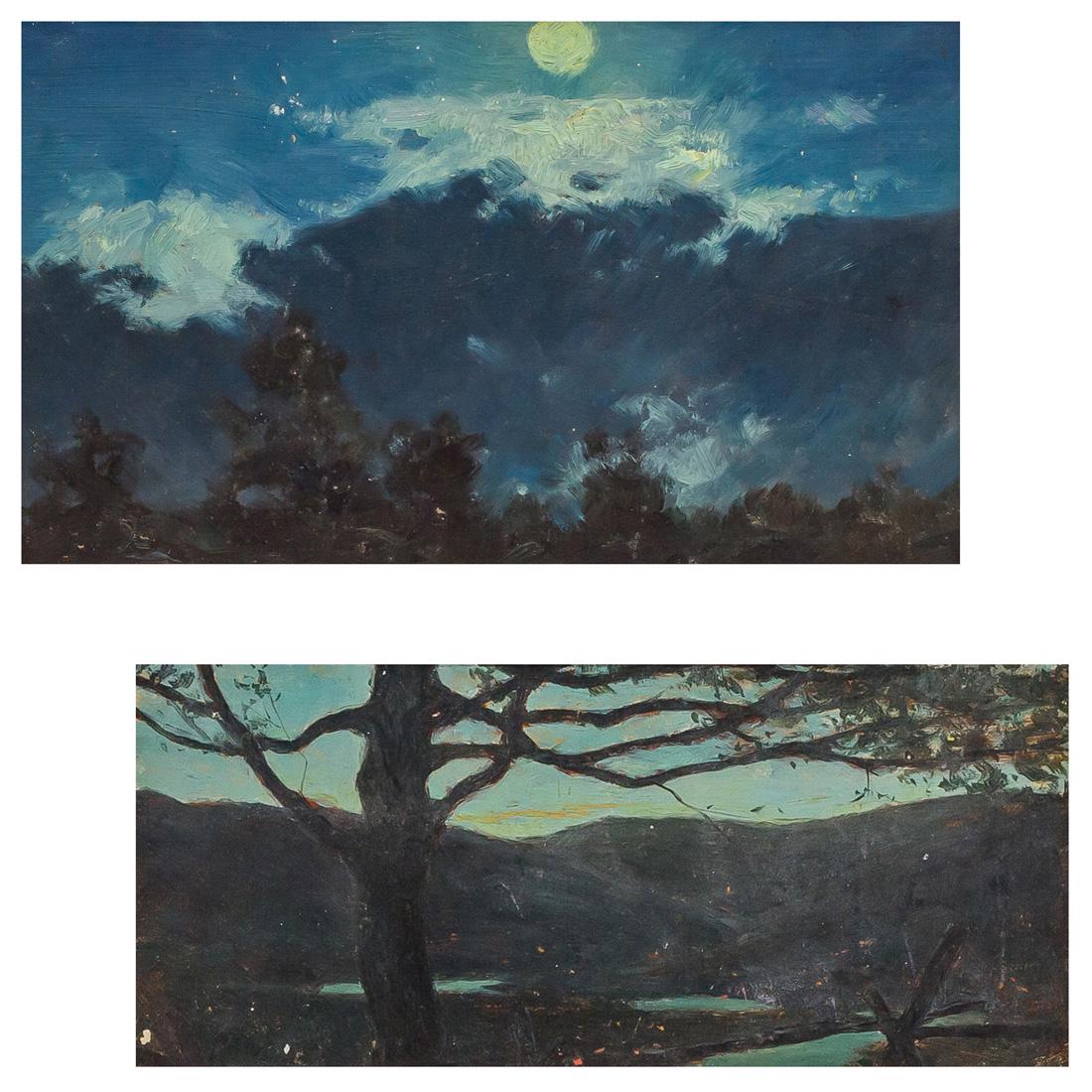 WILLIAM MERRITT POST, American (1856-1935), Nocturnal (1 of 7)