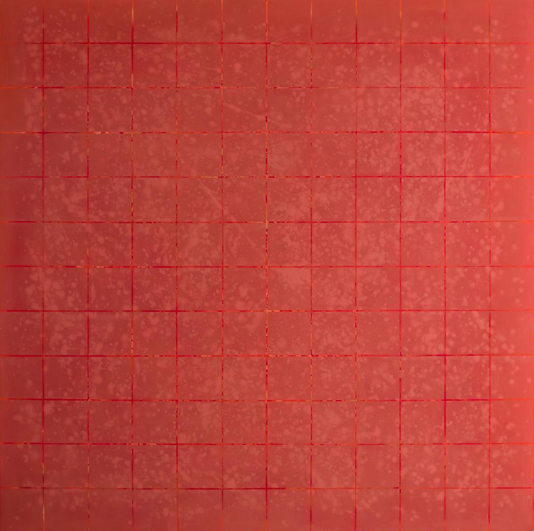 VINCENT LONGO, American (b. 1923), Grid in Terracotta, (1 of 3)