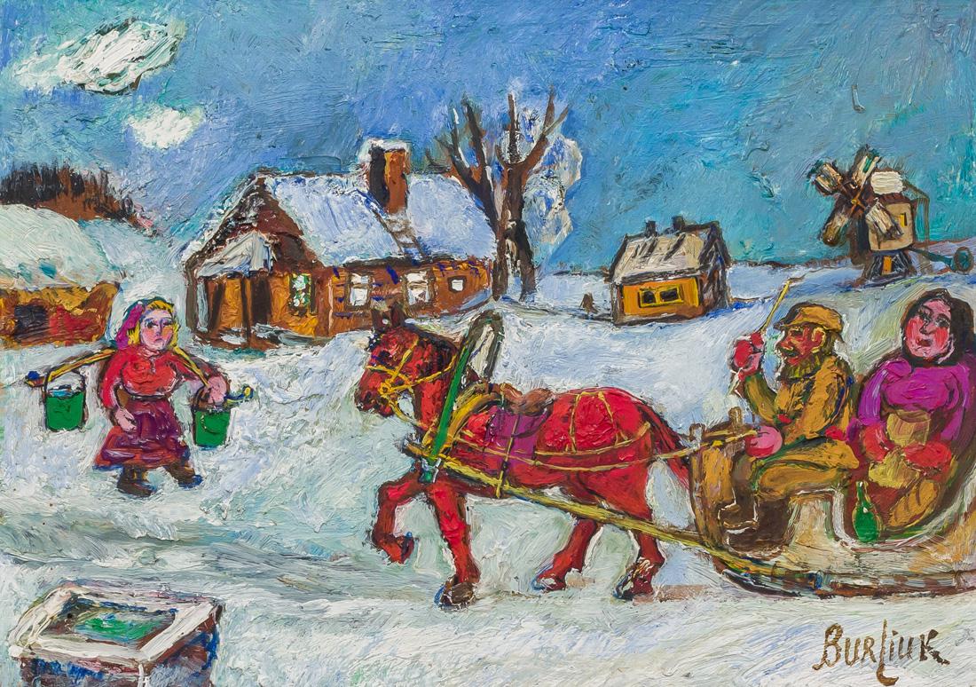 DAVID BURLIUK, American/Russian (1882-1967), Wife of (1 of 3)