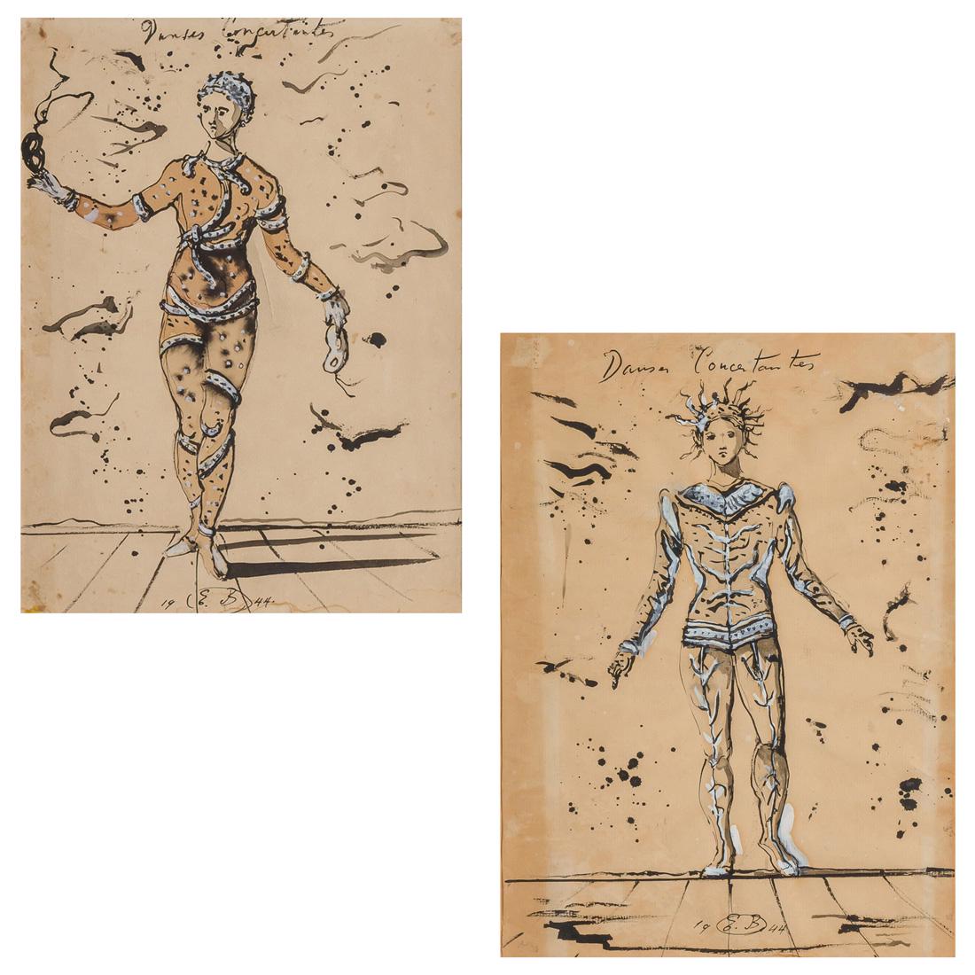 EUGENE BERMAN, American/Russian (1899-1972), "Dance (1 of 7)