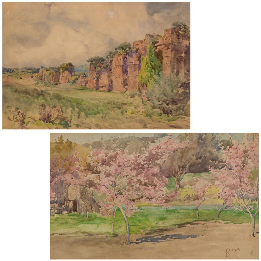 ONORATO CARLANDI, Italian (1848-1939), Roma and Tivoli (1 of 7)