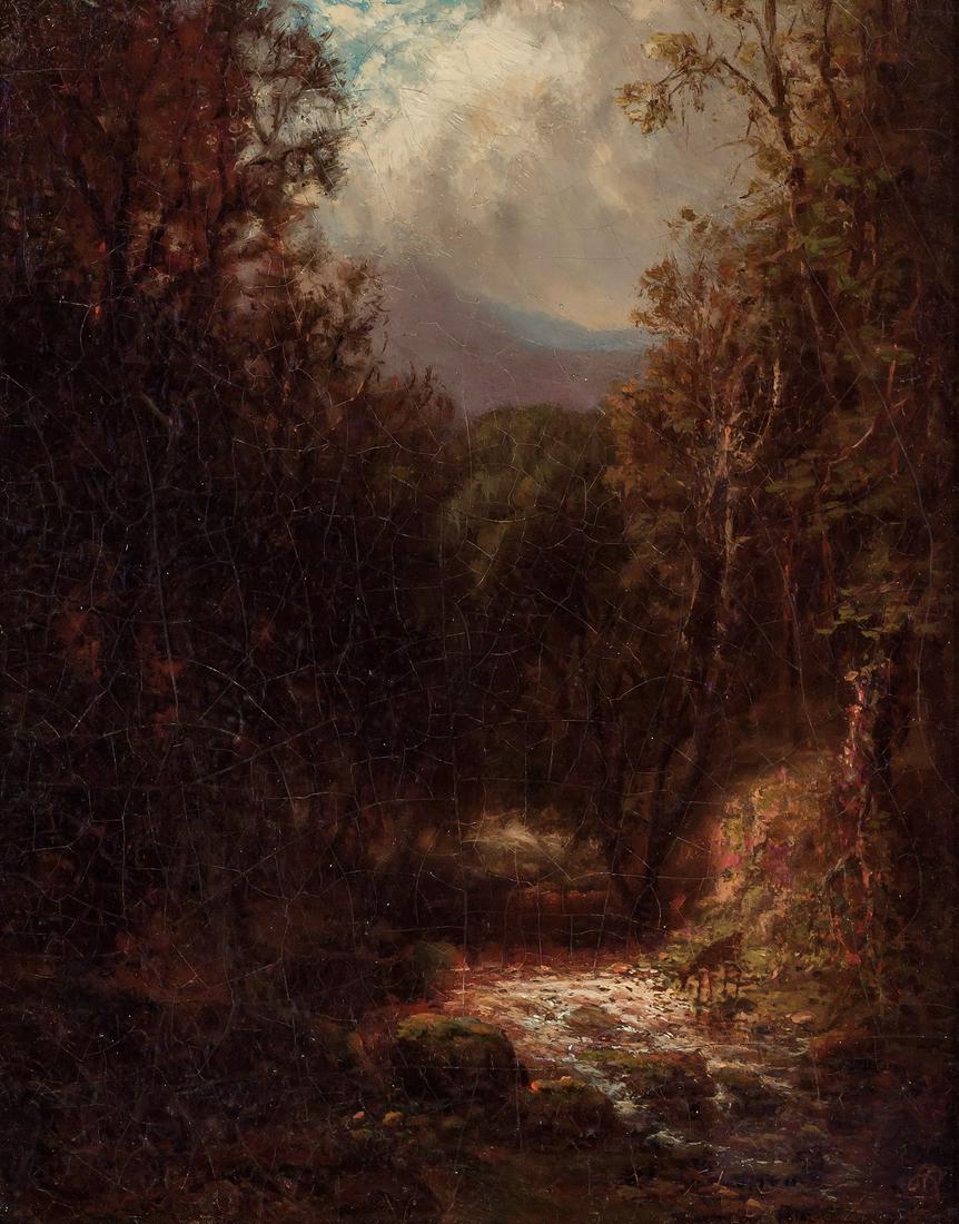 DAVID JOHNSON, American, oil on canvas (1 of 3)