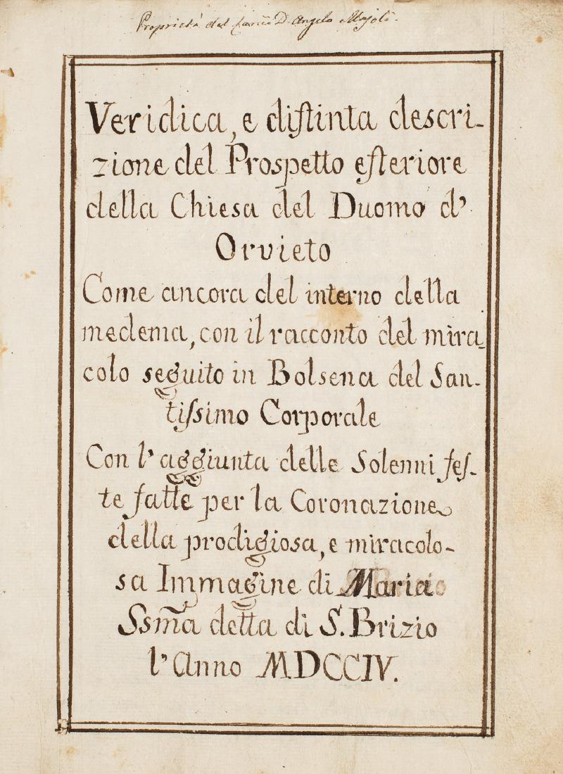 Orvieto - Manoscritto - Clementini Curzio, Girolamo (1 of 1)