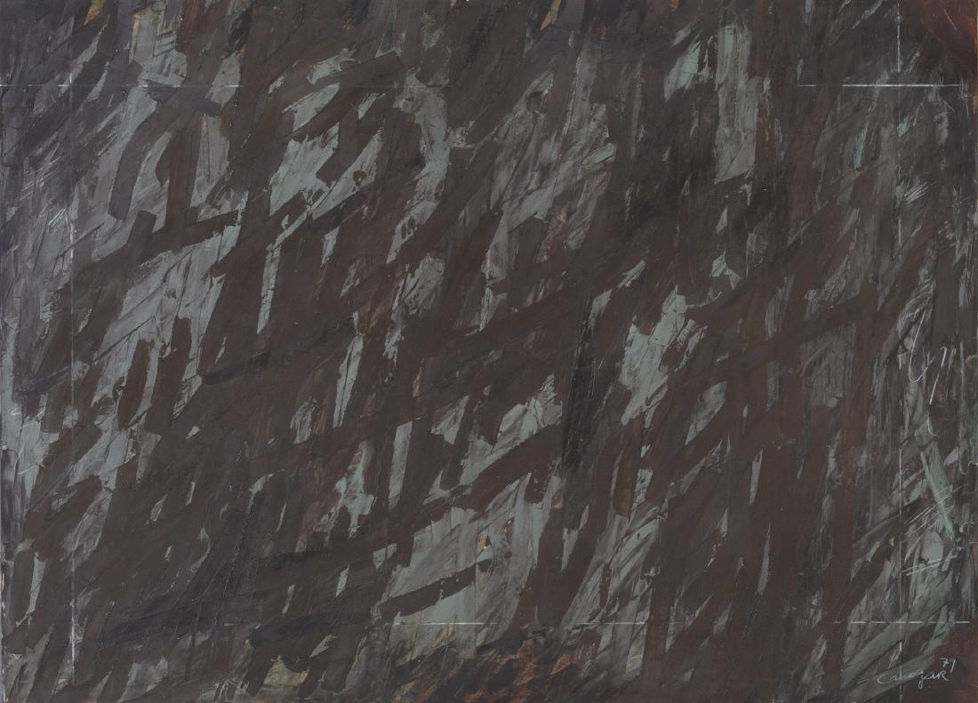 Rafael Canogar (Toledo 1935): Senza titolo, 1979 acrilico su carta, cm 60 x 80 Firmato in basso a destra: Canogar 79 ESPOSIZIONI: Roma, Rafael Canogar, galleria L'Attico Esse Arte, 1979 Notes: acrylic paint on paper, cm 60 x 80, s