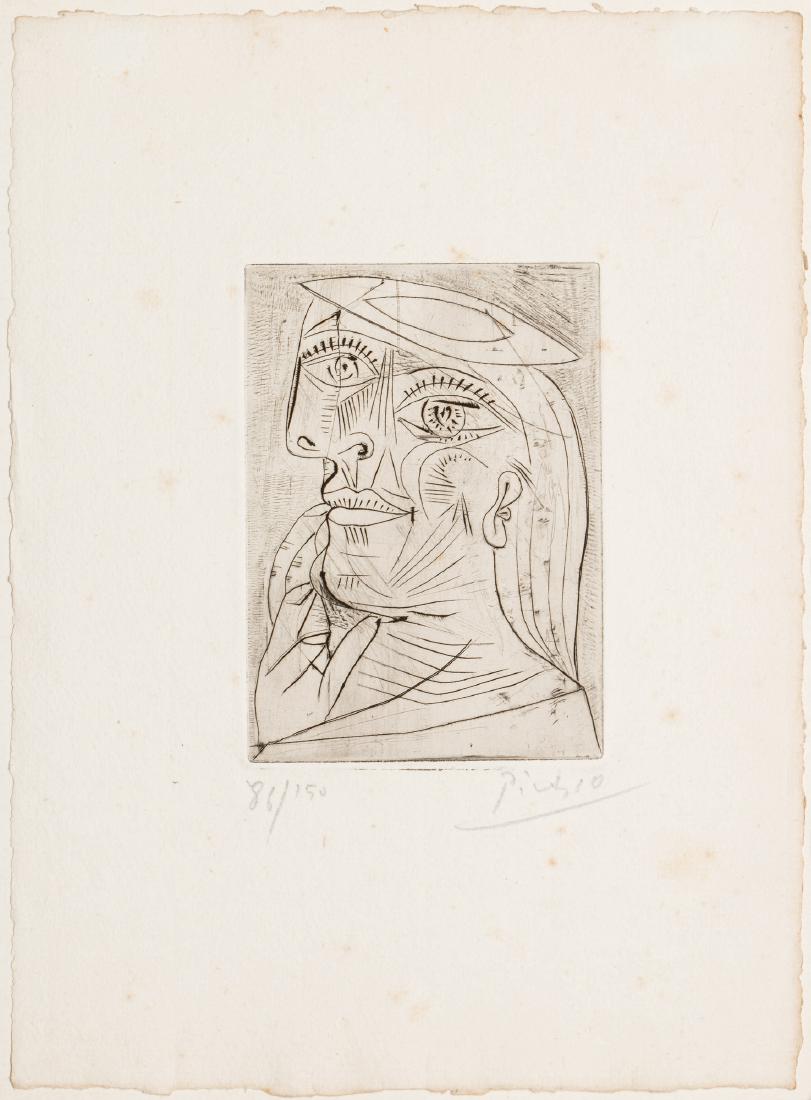 Eluard, Paul: Solidarité. Poème de Paul Eluard. Gravures de Pablo Picasso, Joan Miró, Yves Tanguy, André Masson, John Buckland Wright, Dalla Husband, Stanley William Hayter [Parigi, G.L.M.], 1938. Placchetta in