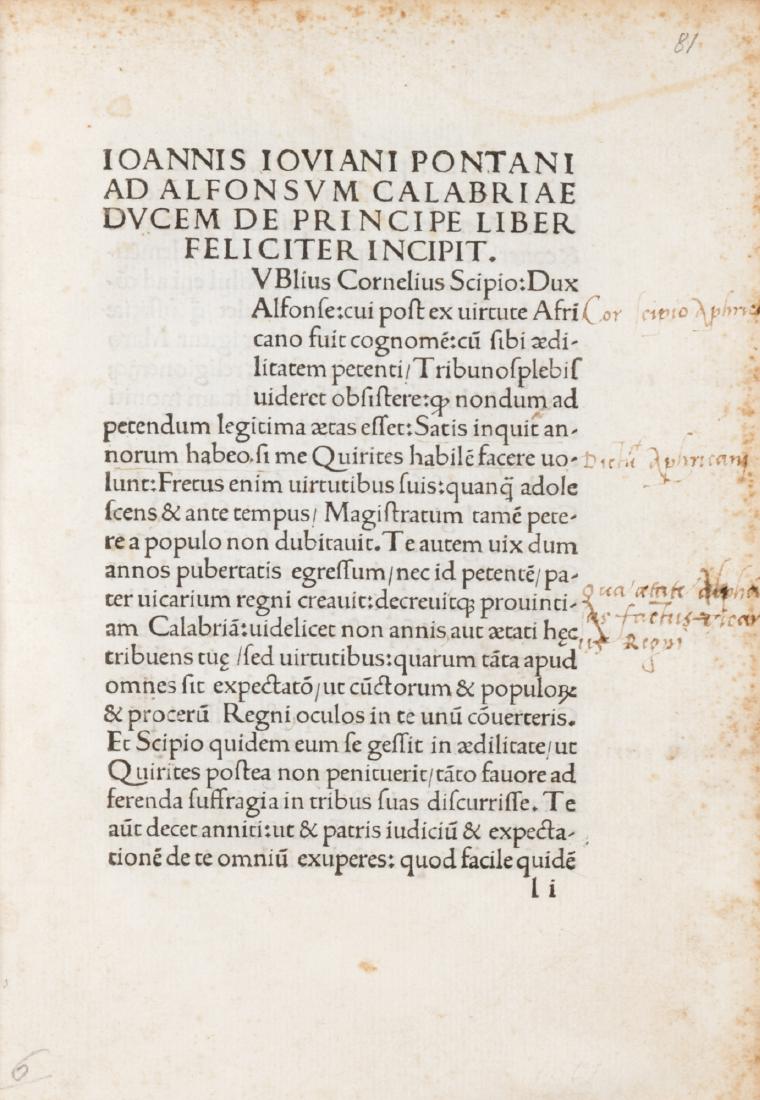 Incunabolo - Pontanus, Johannes Jovianus (1 of 1)
