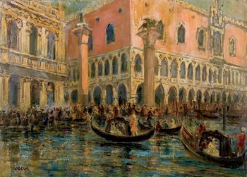 Vincenzo La Bella (1872-1954) Scena veneziana
