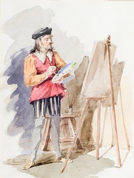 Scipione Vannutelli (1834-1894) Pittore al cavall
