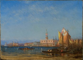 Attribuito a Felix Ziem (1821-1911) Veduta di Ven