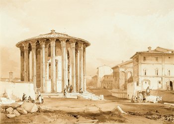 Achille Vianelli (1803-1894) Tempio di Vesta 1836