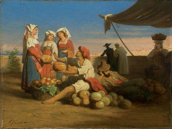 Scuola europea del xix secolo Roma, Scena di vita: Scuola europea del xix secolo Roma, Scena di vita sulla terrazza Olio su tavola, 23,4 x 31 cm.. reca firma 'Edward Lear' (in basso a sinistra)