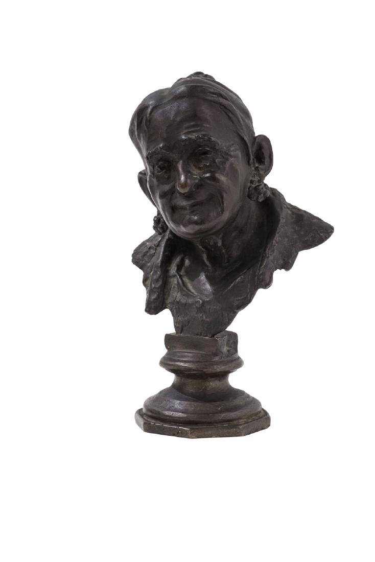 Tommaso Campajola (attivo a Napoli tra il XIX e XX: Busti di anziano pescatore e della moglie sculture in bronzo, cm 20 x 12 x 10 circa ciascunaentrambe firmate sul retro 2 Bust of an old fisherman and his wifebronze sculptures, circa cm 20 x 12 x 10 e