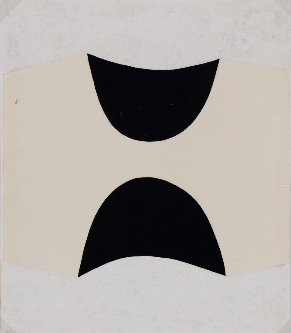 Alberto Burri (Città di Castello 1915 - Nizza 1995): Bianco e nero, 1971 litografia e collage di acetato, es. 3/90 (dalla tiratura di 90 ess. e XV ess. P.A.), cm 30,7 x 25,7 (misure del foglio), (sc)Stampatore 2RC, RomaEditore F.lli Fabbrileggeri danni