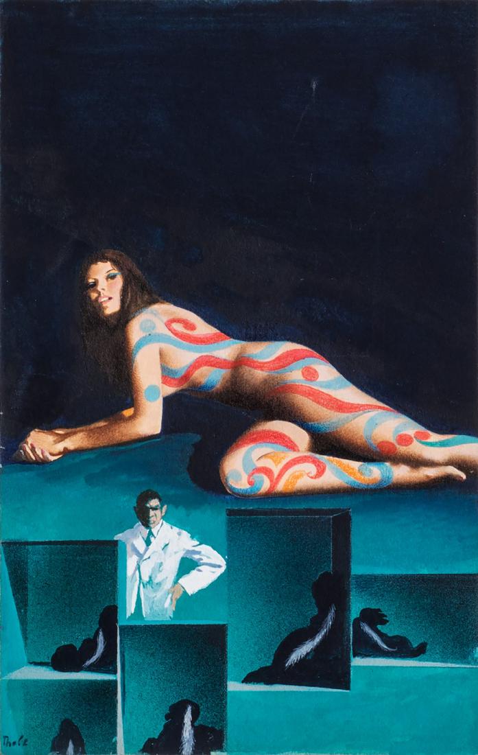 Karel Thole - Dem Killer: mixed media on card cm 26,5 x 17 signed lower left